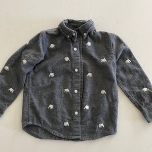 Janie and Jack polar bear flannel shirt